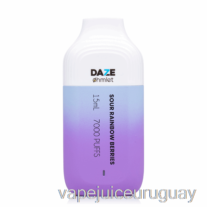 7 Daze Ohmlet 7000 0% Cero Nicotina Desechable Sour Rainbow Berries Vape Uruguay
